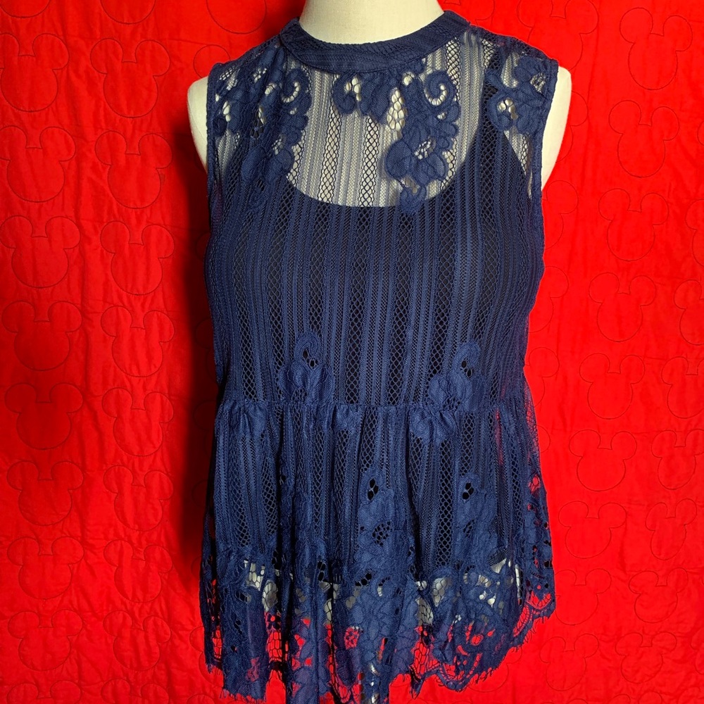 Peplum lace top